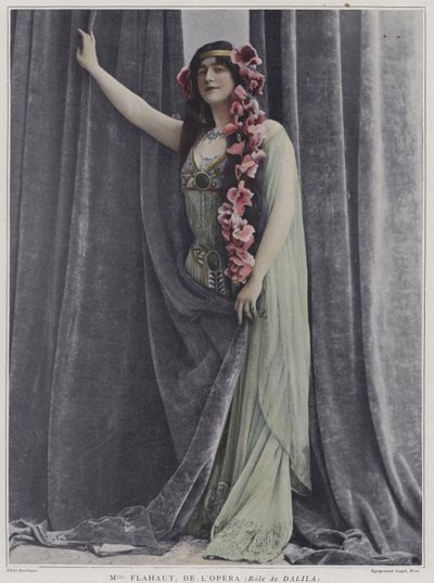 Marianne Flahaut en el papel de Dalila (foto coloreada) de Reutlinger Studio